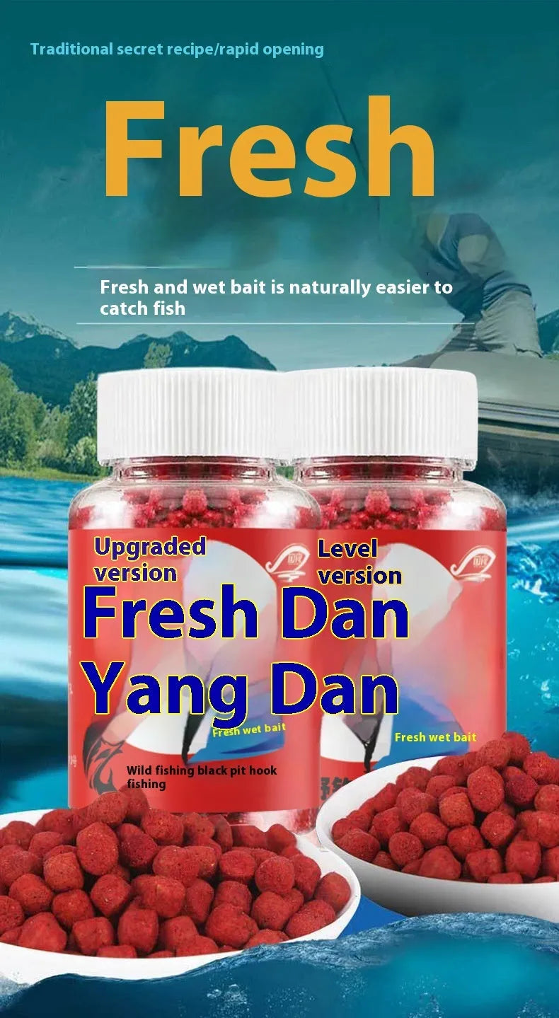 Fishing bait bottle for crucian carp and grass green fish in fresh red colour for wild freshwater fishing