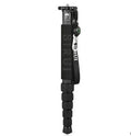 Black carbon fibre SLR camera monopod with six telescoping sections