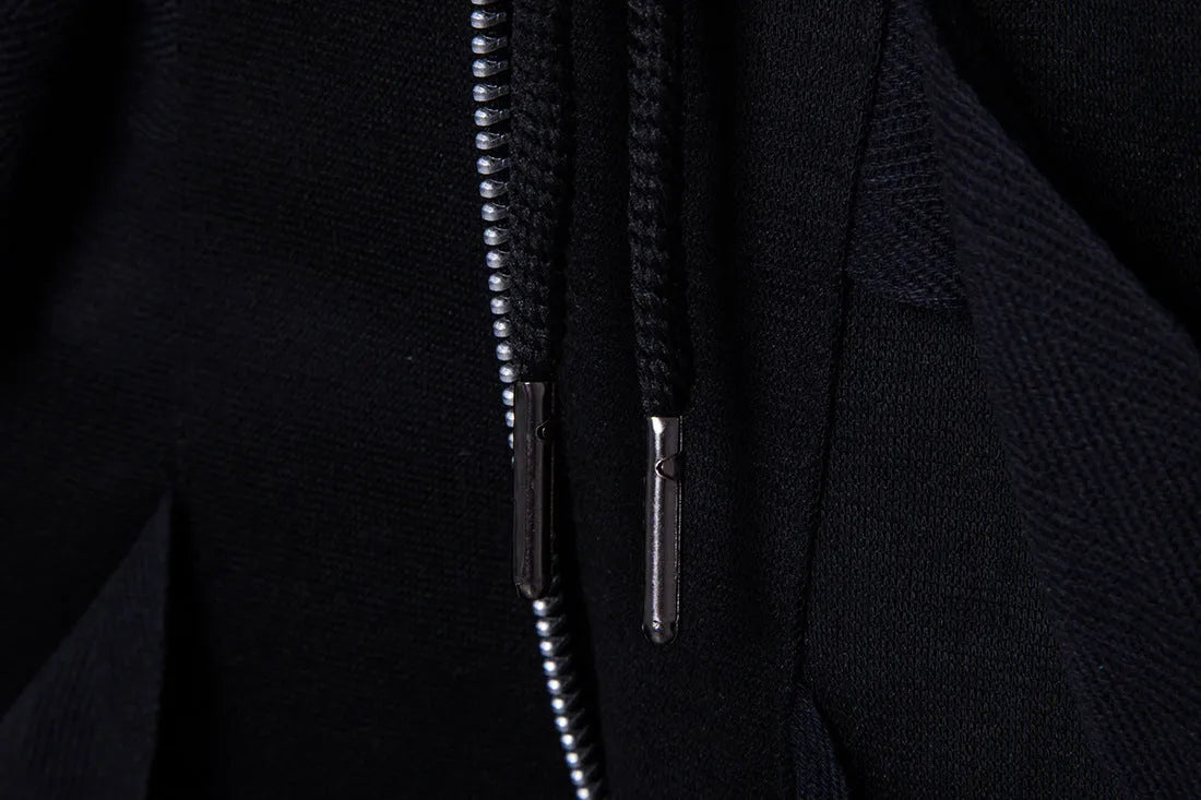 Low crotch cross pants for men in black with tapered leg and small foot opening