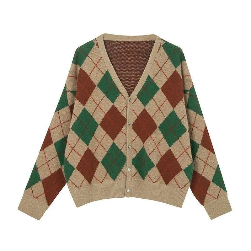 Knitted casual cardigan in macaron colours showing pink, green, black and khaki options