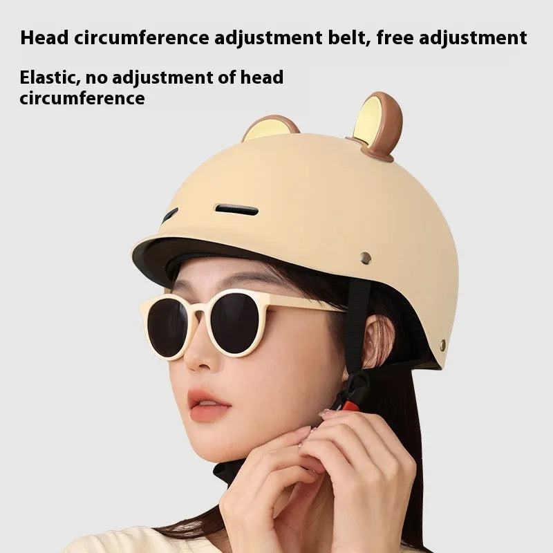 Seasons universal 3C certification electric bicycle helmet with ABS shell in Mocha colour