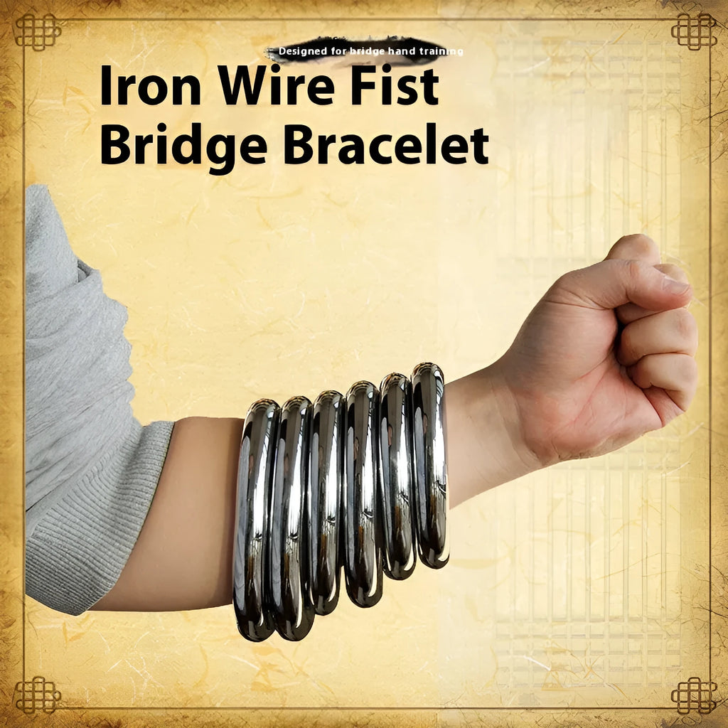 Set of three Wing Chun carbon steel training rings in small, medium, and large sizes with electroplated finish.