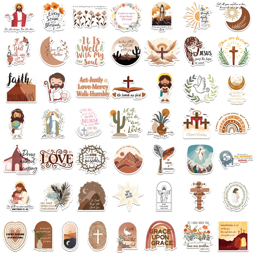 Set of 50 random pattern graffiti stickers for wall and surface decoration