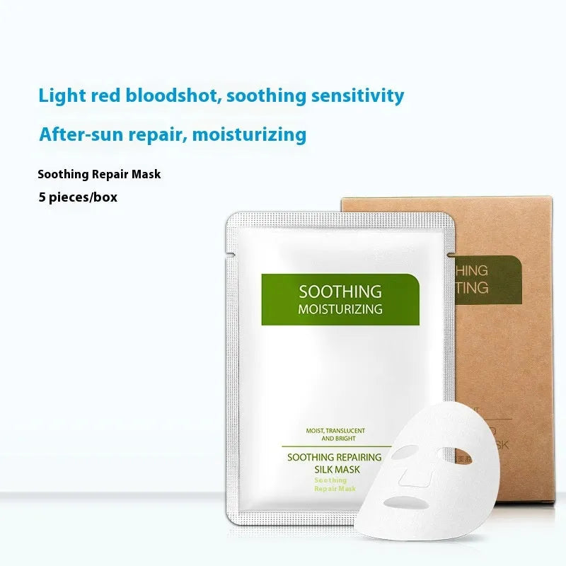 White soothing silk moisturizing facial mask 25g for sensitive skin sheet mask