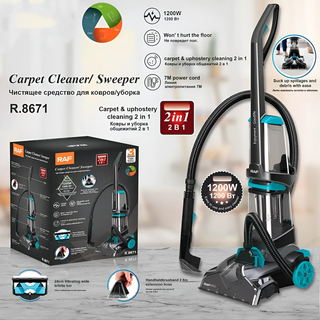 Household two-in-one mopping and washing sweeper 1200W mechanical in colour R.8671