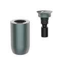 Small rechargeable metal aroma diffuser in column shape with touch button, black colour
