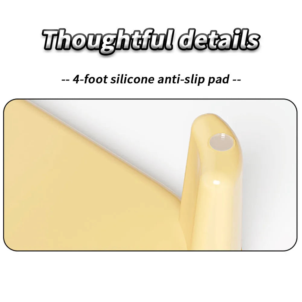 Double layer plastic cat litter mat in milk yellow colour with silicone anti-slip feet, 40x40.5x9cm size
