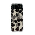 Samsung Galaxy Z Flip phone case with floral screen protector in Daisy colour