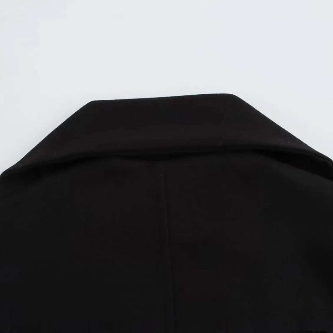 Women's long coat with artificial fur collar in polyester fabric, extended 100cm length