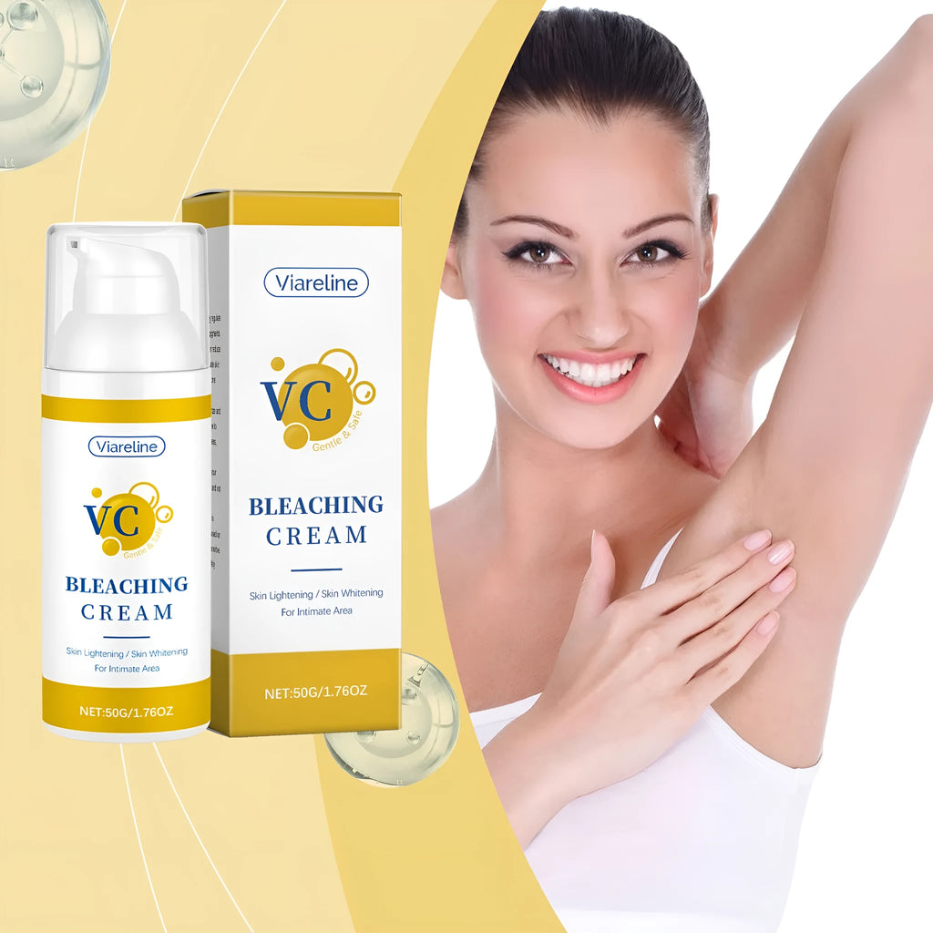 50g skin lightening cream with vitamin C and titanium dioxide in white pot