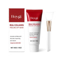 Real Collagen Peeling Off Mask 50g tube with white brush on a clean surface