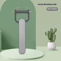 Pet grooming comb with stainless steel teeth and PP plastic handle for removing matted dog hair