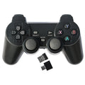 2.4G wireless gamepad in classic black with ABS housing and USB receiver for Android TV and PC
