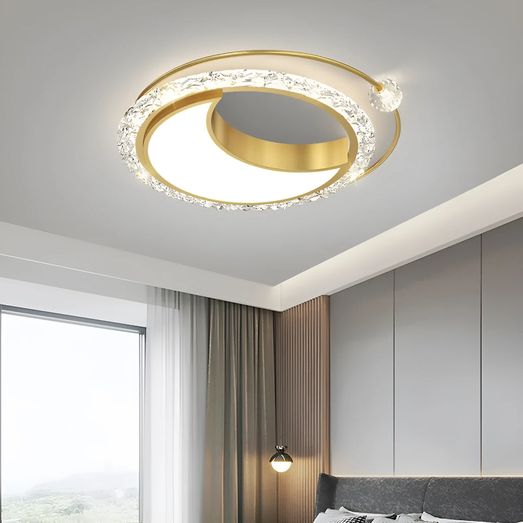Nordic style modern simplicity iron ceiling lamp black 48cm three colour for bedroom