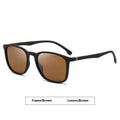Men's elastic paint surface polarized sunglasses with UV400 PC frame, black with dark green film
