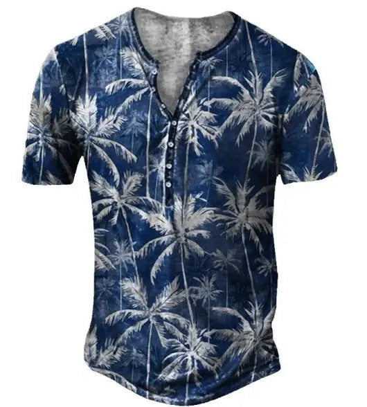 Men's sport t-shirt in polyester bird eye cloth with short sleeves and simple lapel button detail