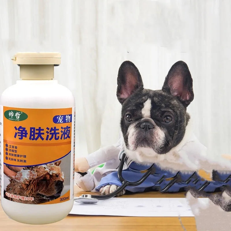 300ml pet medicine body lotion bottle for dog and cat skin care wash