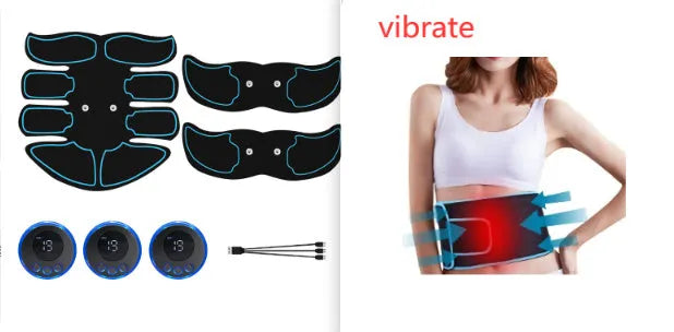 K81 digital display abdominal muscle patch with three-piece configuration and multiple colour trim options