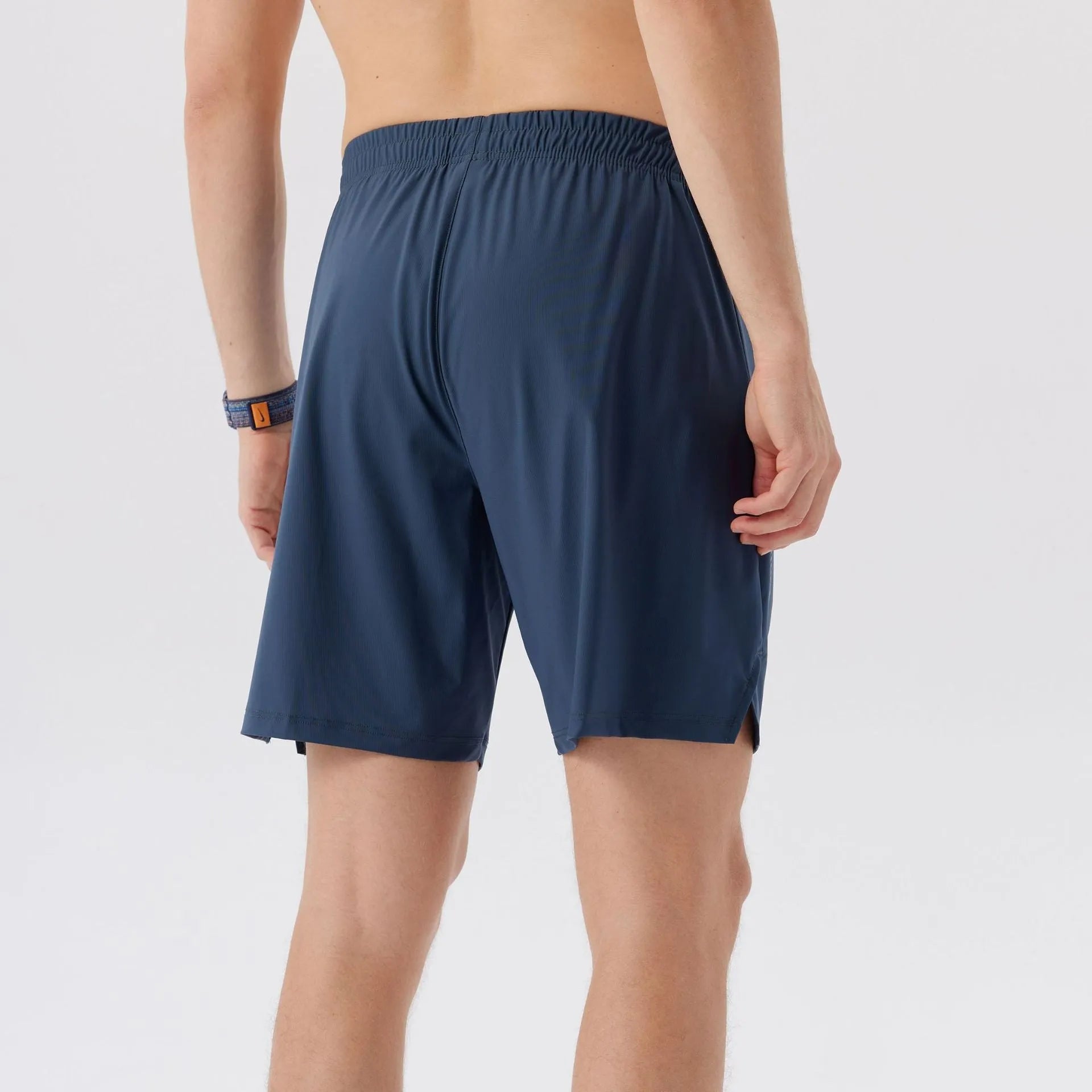 Personality Ice Silk Sports Shorts for Men, breathable nylon, 4 colours Black 763 khaki ink blue rock gray, mid waist, sizes M to 3XL