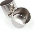 Stainless steel outdoor bird feeder in natural colour with three size options