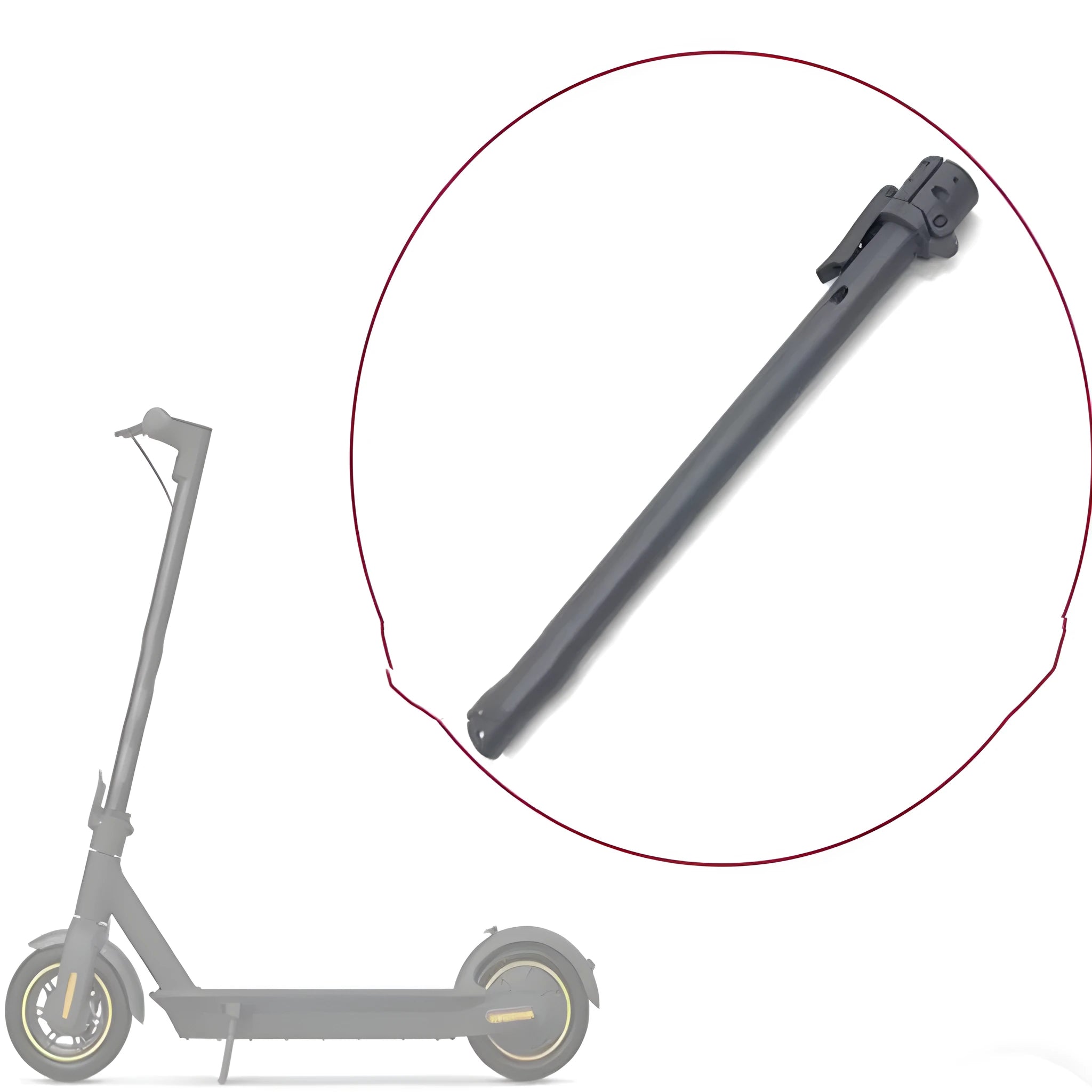 Black folding upright bar replacement part for Nanbo No. 9 electric scooter.