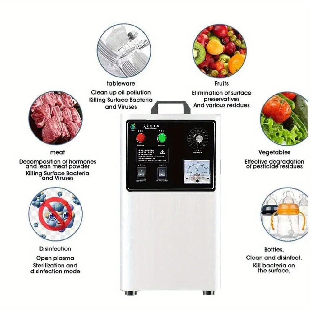 20g/h fruit and vegetable ozone generator with air-cooled system and 110V US plug