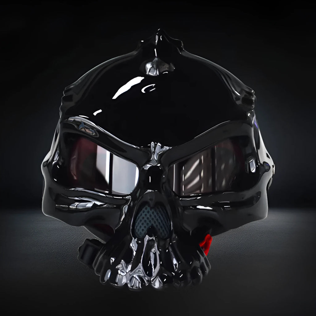Skull helmet double-sided change design ABS material bright black matte black Honda gray red sizes M L XL