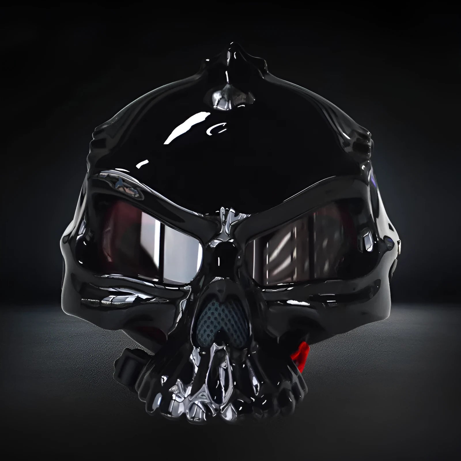 Skull helmet double-sided change design ABS material bright black matte black Honda gray red sizes M L XL