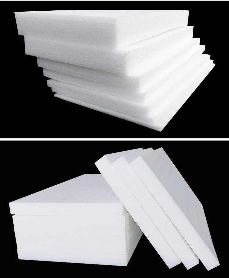 White high-density EPE pearl cotton foam board sheet measuring 200cm by 100cm.