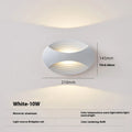 Modern minimalist aluminium wall lamp 10W LED with IP65 rating in Black finish