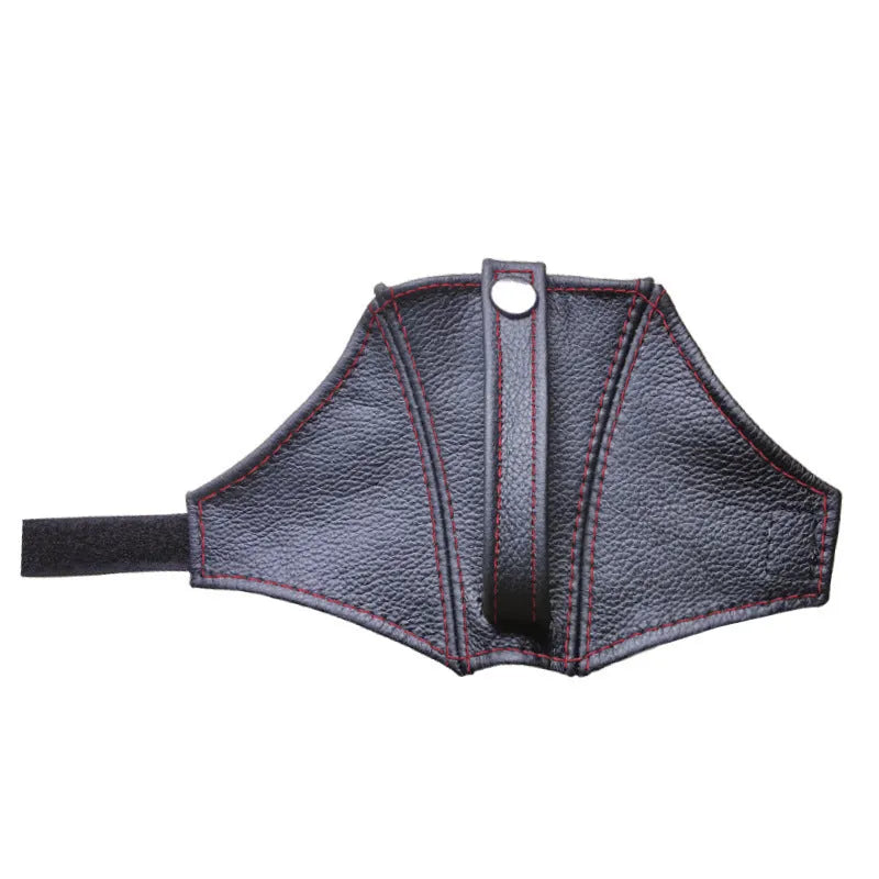 Racing seat belt leather limit buckle cover 30cm x 20cm for RECARO Bride fixed buckles carbon gray suede