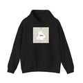 Black loose fit hoodie with drop shoulder sleeves and front kangaroo pocket