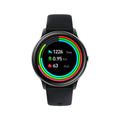 IMILAB KW66 smart watch black front view with 1.28 inch TFT screen and alloy case