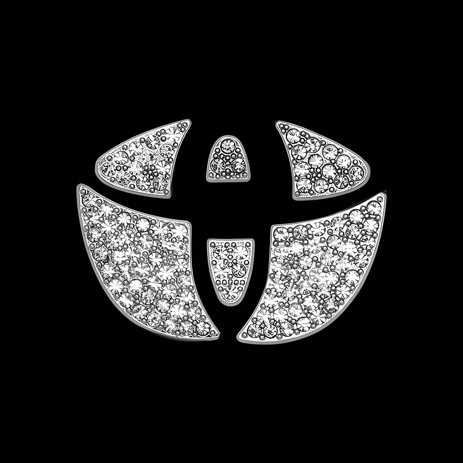 Zinc alloy diamond inlay steering wheel decorative sticker for Toyota car interior