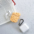 Green silicone case with cartoon animal print for AirPods 1 and 2 generation charging case