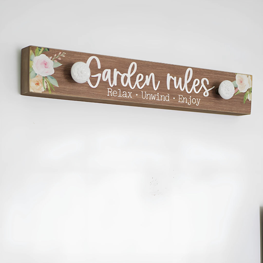 American country wooden word plate wall decoration with rustic natural wood finish