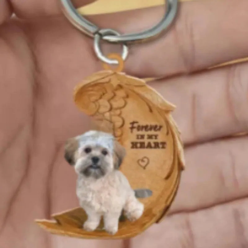 Creative cute dog hanging decoration for car interior made of acrylic, 9x9cm, picture style