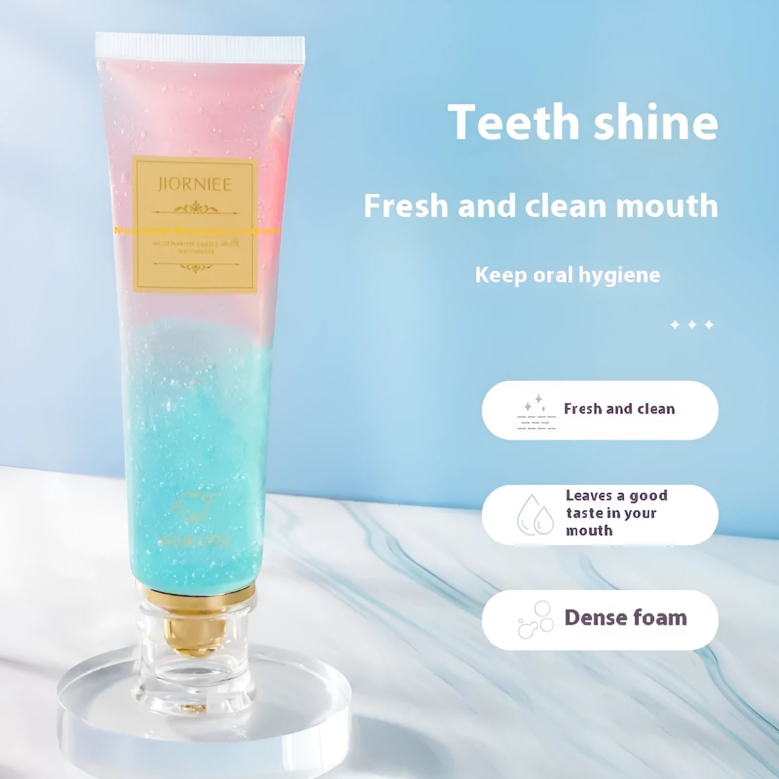 Nicotinamide Dazzling White Toothpaste tube with 100g net content for adult whitening and cleaning