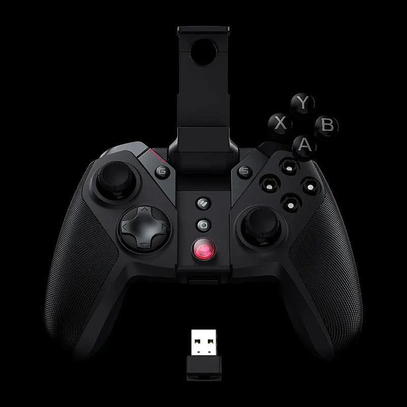Black Gaishi USB Type-C gaming controller with vibration feedback for PC and mobile devices