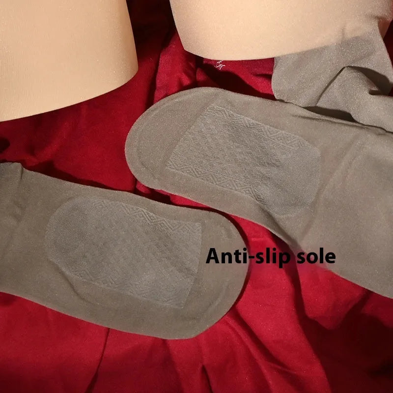 Men's cat scratch-resistant 30D transparent full-body stockings in black, gray, brown, and skin color