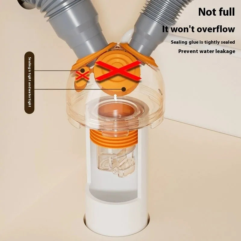 Kitchen downcomer deodorant sealing plug with magnetic seal in ABS plastic for universal floor drain