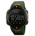 50mm round smart watch with PU strap, black, compatible with Apple and Android Bluetooth devices