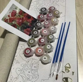 DIY Drawing Digital Suite canvas print, 40x50cm, machine printed, Kz918 style colour, no frame