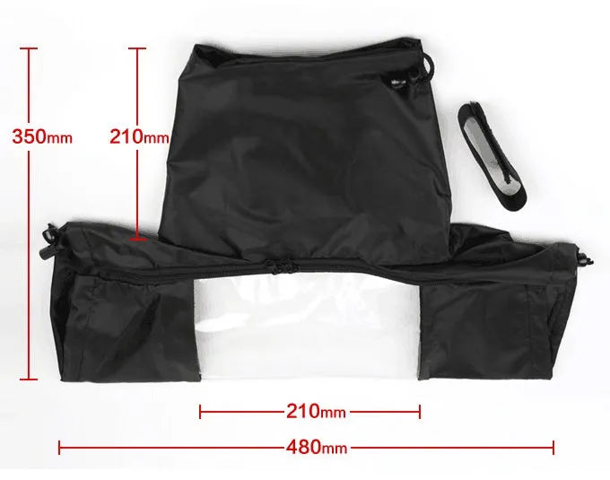 Single lens reflex camera with long focus lens fitted with rainproof cover for outdoor protection
