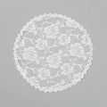 Round polyester floral bridal head cover 30cm width black white wedding accessory for women