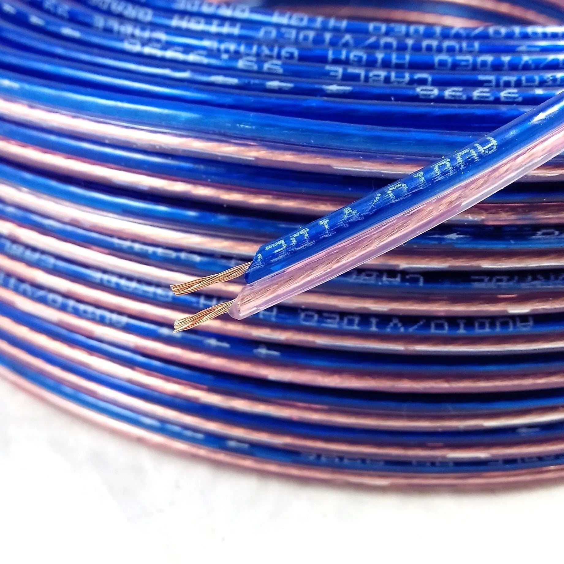 300 core blue and white horn wire audio speaker cable for AV equipment