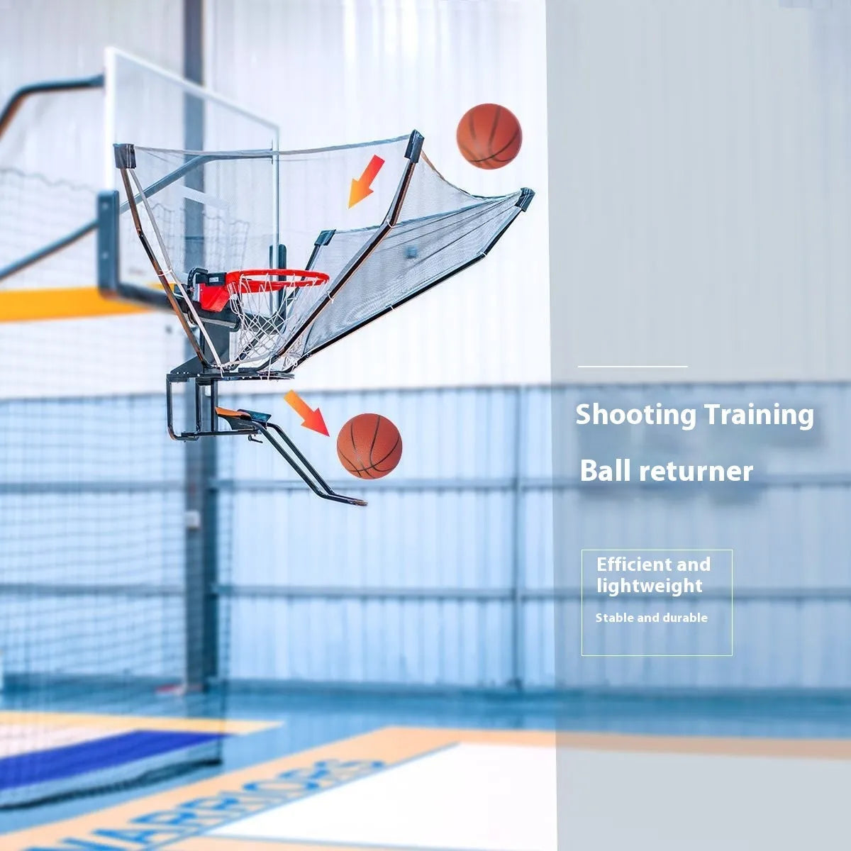 Automatic basketball training ball return with cowhide leather and iron construction