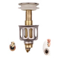 White copper manually pressed bounce anti-blocking filter element for single basin sink