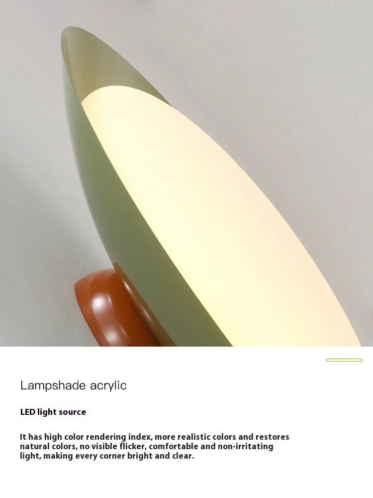 Modern minimalist cream style flying saucer ceiling lamp with iron shade in bedroom setting