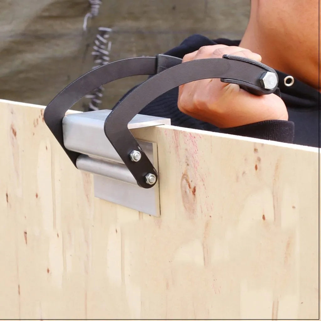 Black high-strength wood handling wrench with rubber grip on one-piece forged arm, 50kg capacity